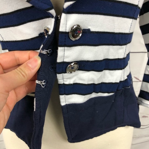 WHBM Navy Stripe Blazer - Picture 3 of 8